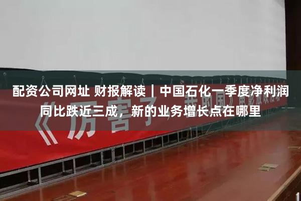 配资公司网址 财报解读｜中国石化一季度净利润同比跌近三成，新的业务增长点在哪里