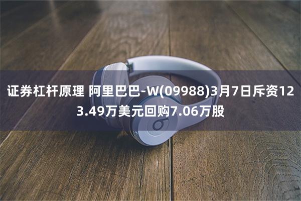 证券杠杆原理 阿里巴巴-W(09988)3月7日斥资123.49万美元回购7.06万股