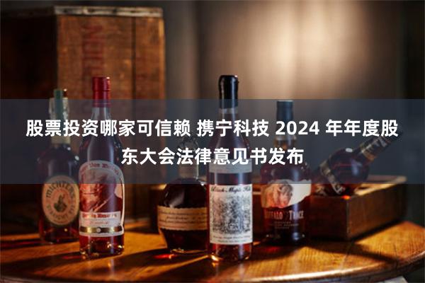 股票投资哪家可信赖 携宁科技 2024 年年度股东大会法律意见书发布