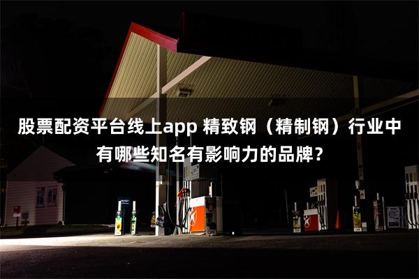 股票配资平台线上app 精致钢（精制钢）行业中有哪些知名有影响力的品牌？