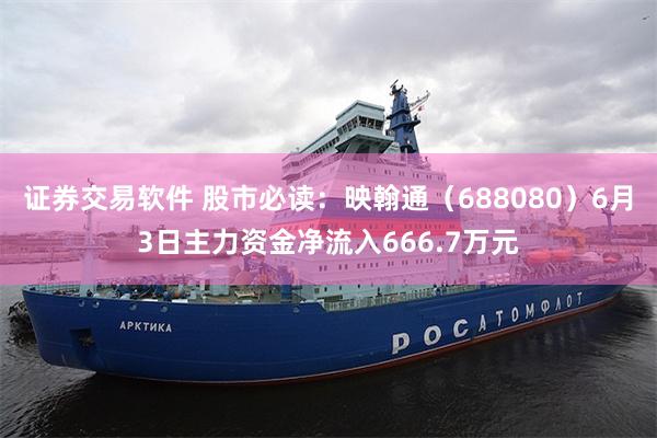 证券交易软件 股市必读：映翰通（688080）6月3日主力资金净流入666.7万元