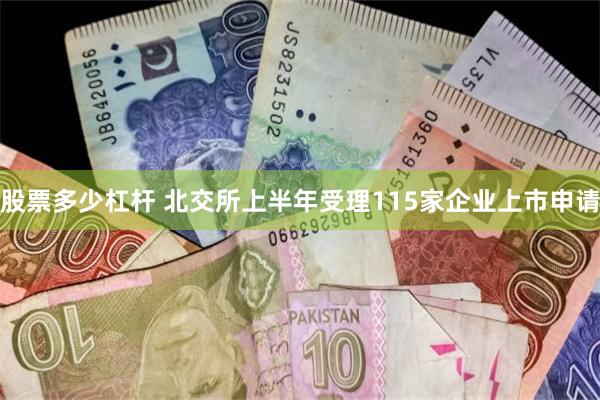 股票多少杠杆 北交所上半年受理115家企业上市申请